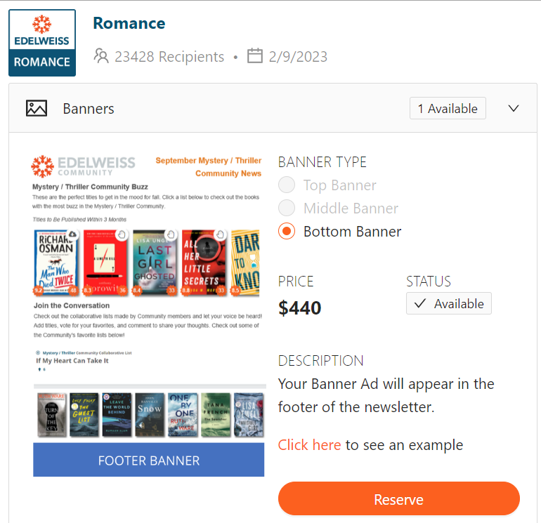 Romance in Ad Center