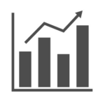 bar chart with arrow
